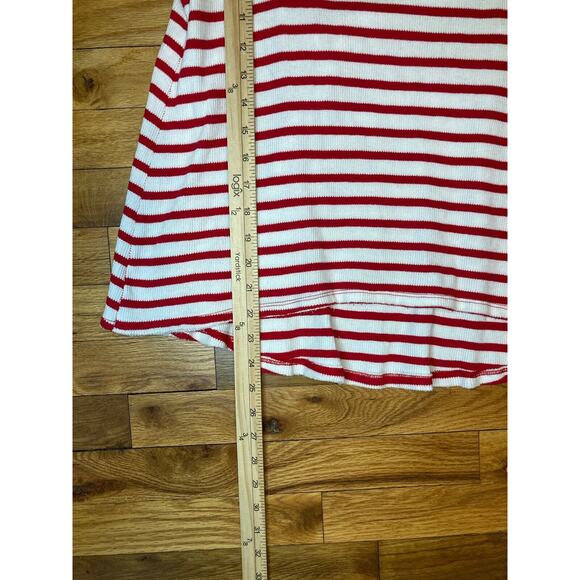 Free People We The Free Cannes Tee Petite Small Cotton Top White/Red Striped - Picture 7 of 8